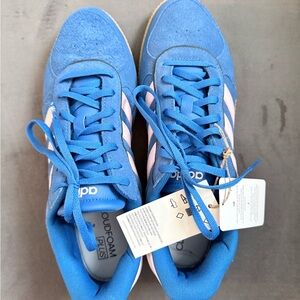 Adidas Women's Cloudfoam Blue and Pink Sneakers